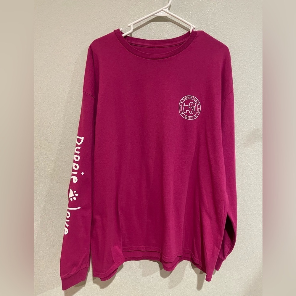 Fuchsia Pink Puppy Love Rescue Long Sleeve